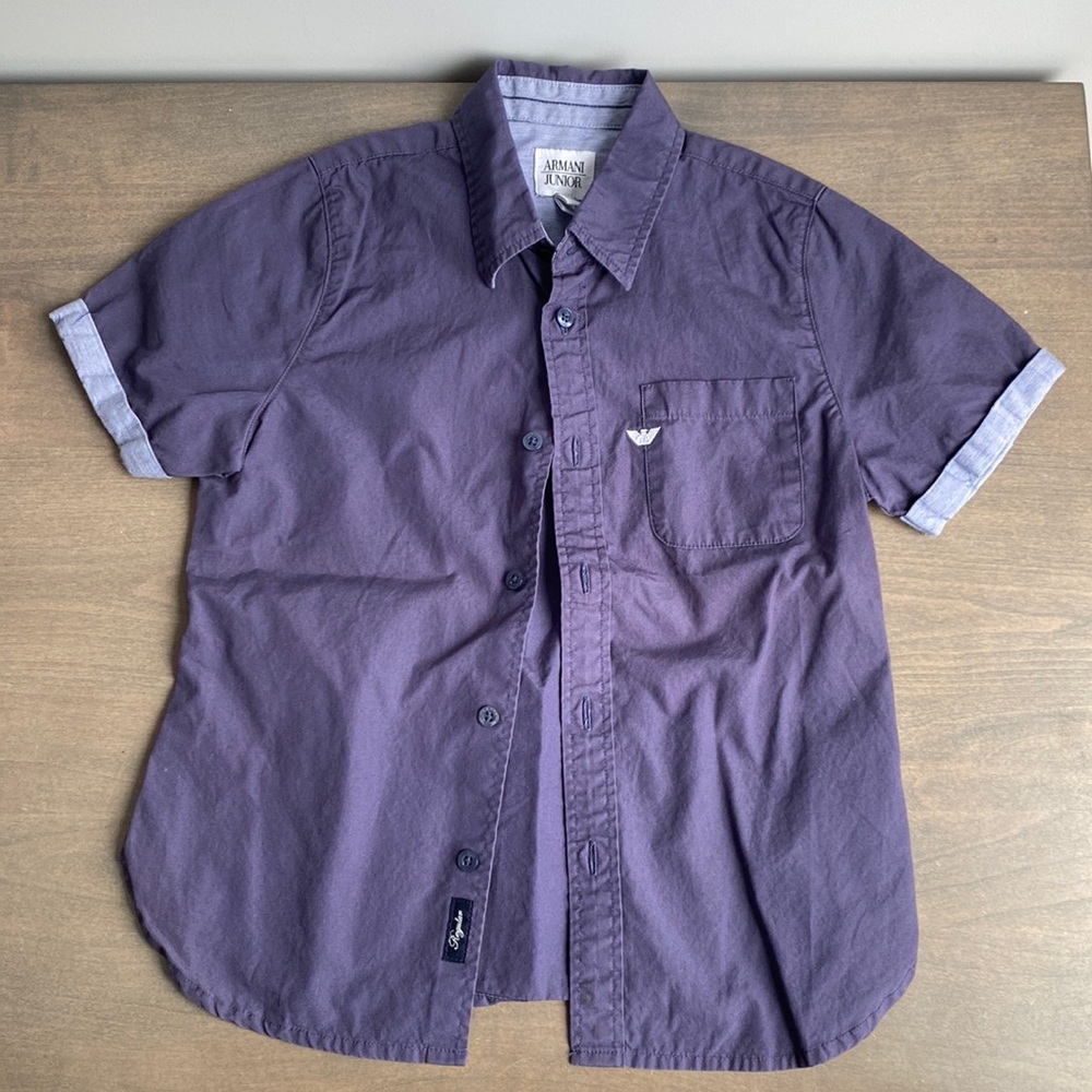 Armani Jr. boys shirt. Shirt sleeves. 5A. Excellent condition